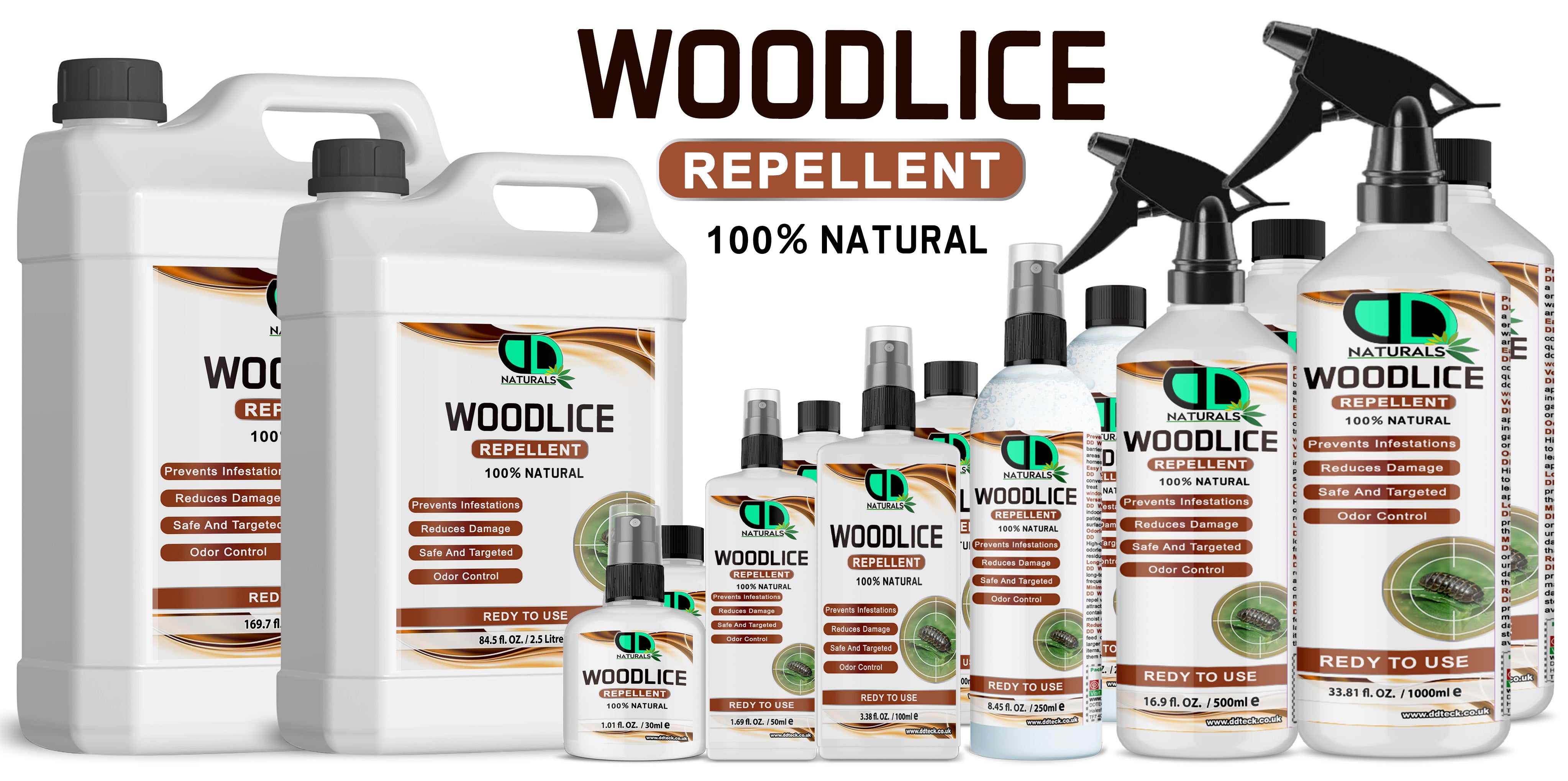 Woodlice Repellent | Natural, Non-Toxic Indoor & Outdoor Protection