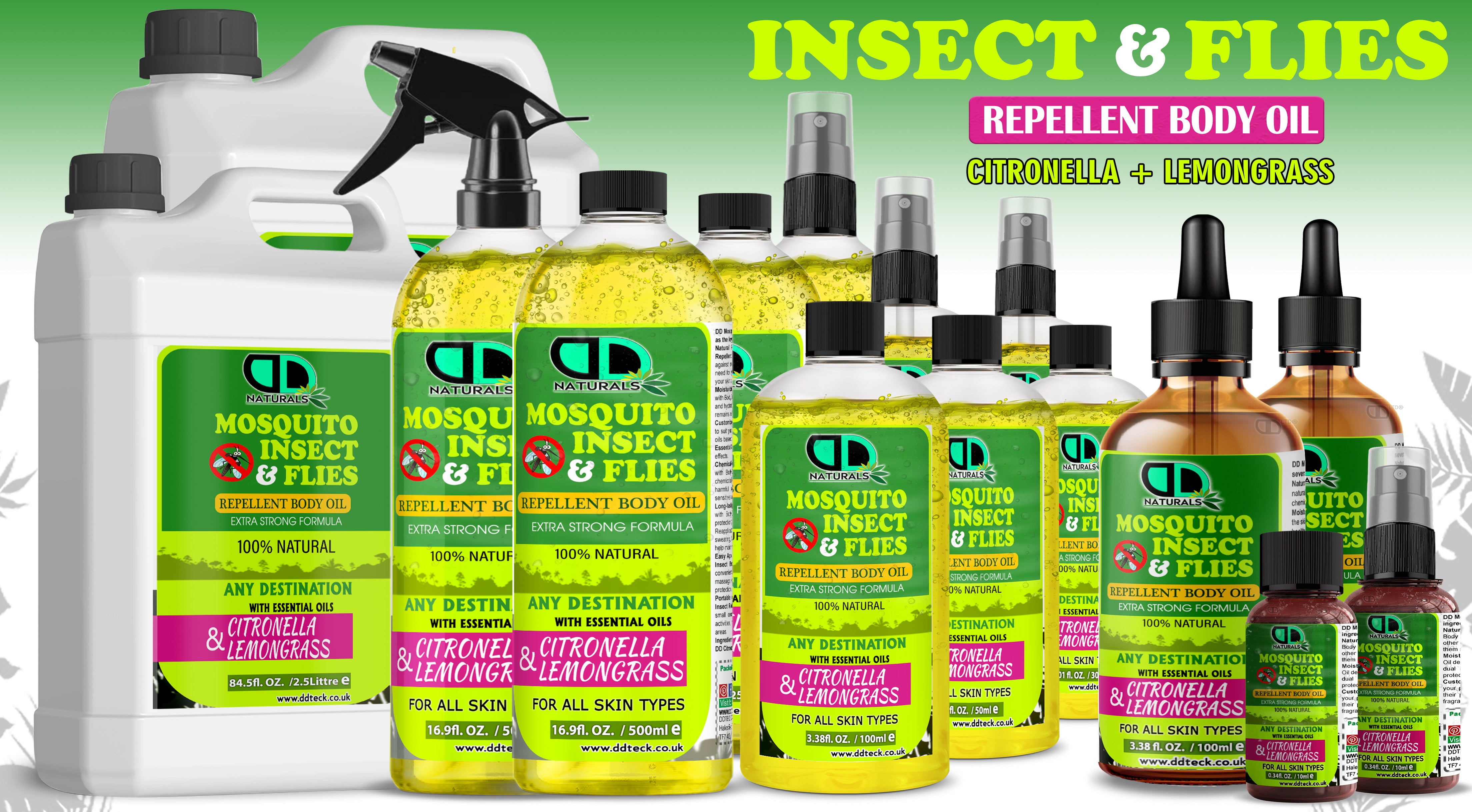 Insect Repellent with Lemongrass & Citronella | Natural, Skin-Friendly Protection from Mosquitoes & Biting Insects