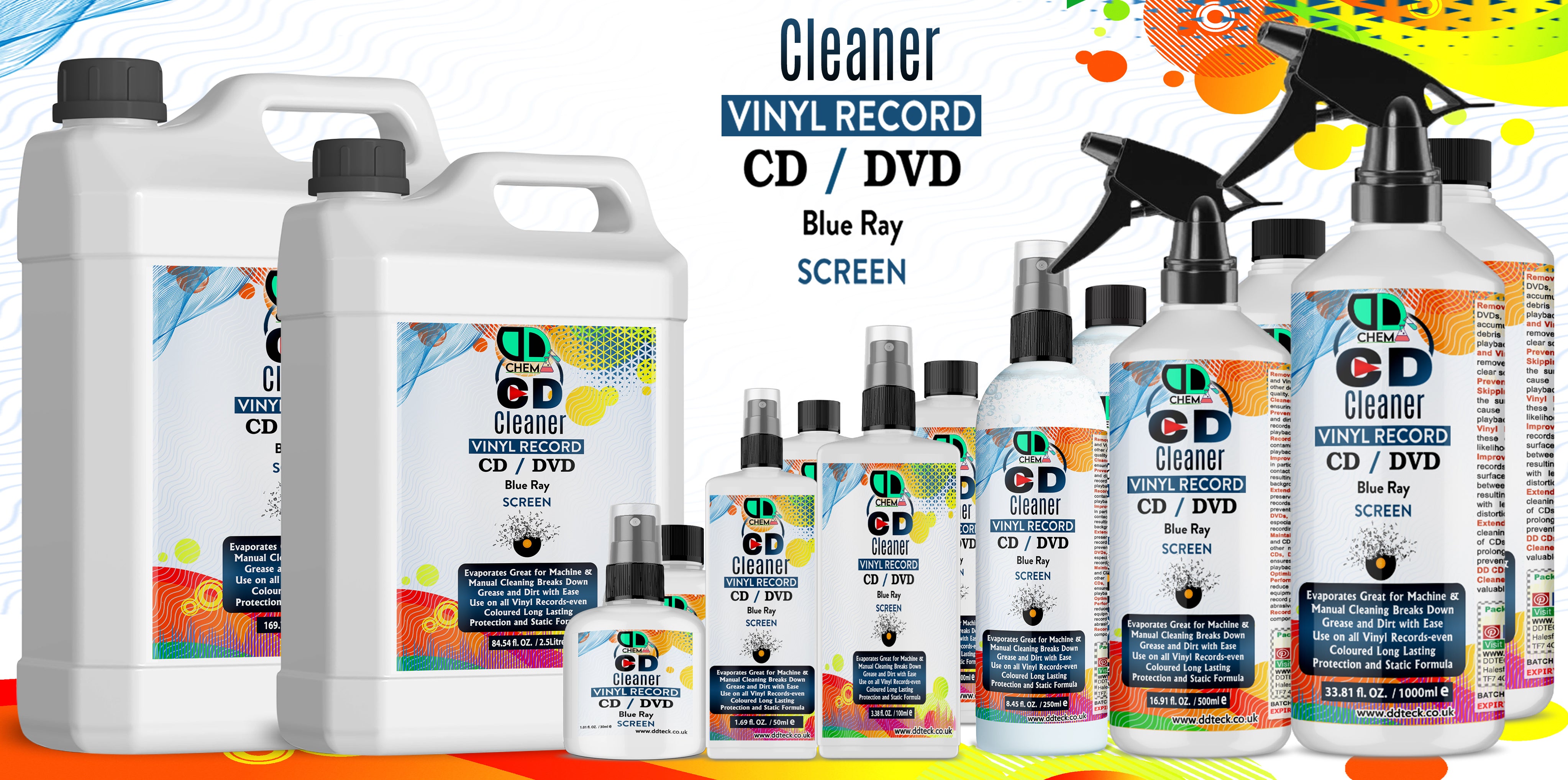 CD, DVD & Vinyl Record Cleaner | Restores Sound & Picture Quality, Protects Media & Playback Equipment