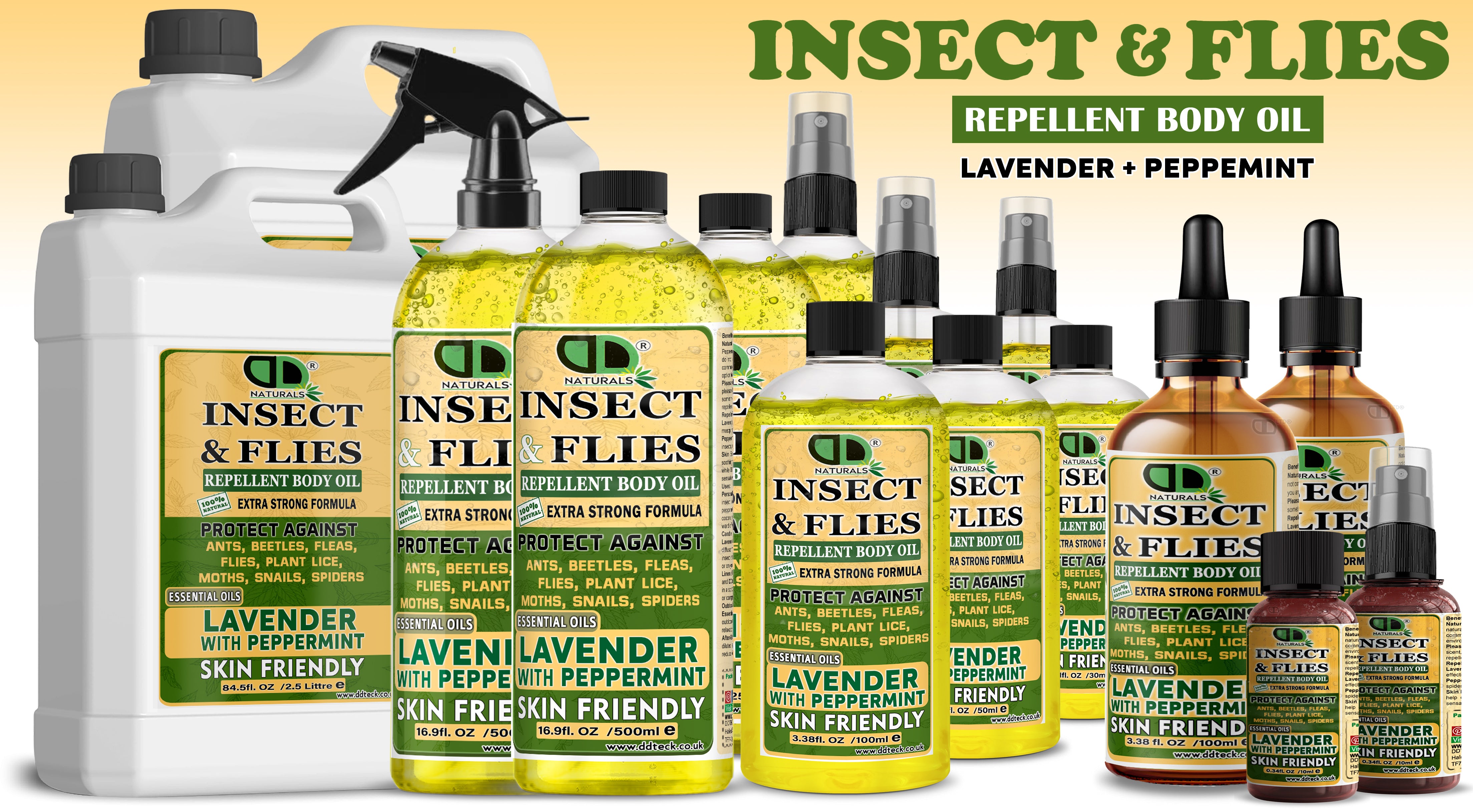 Natural Insect Repellent with Lavender & Peppermint Essential Oils | Chemical-Free Mosquito & Bug Protection
