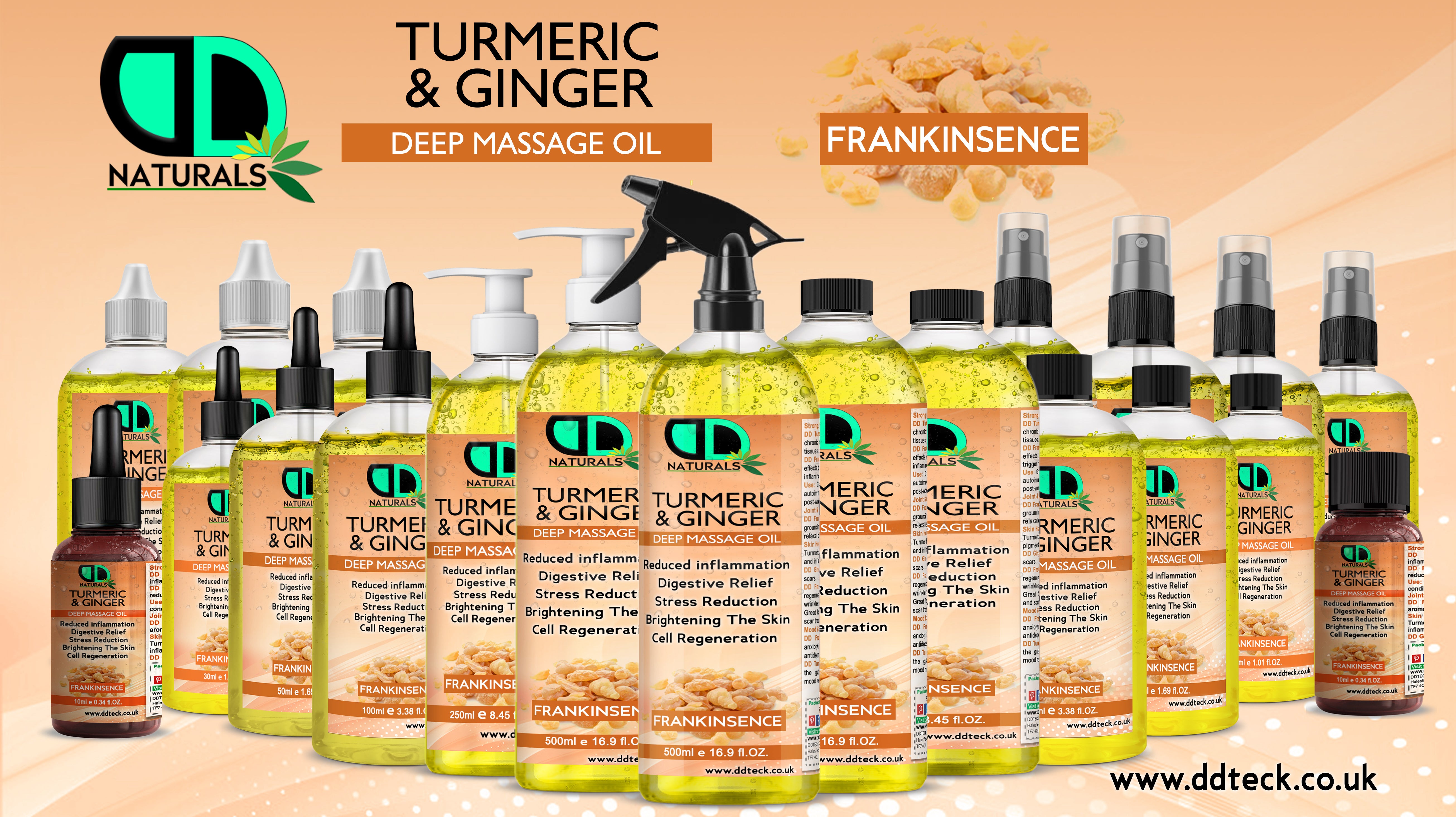 Turmeric & Ginger Deep Massage Oil with Frankincense