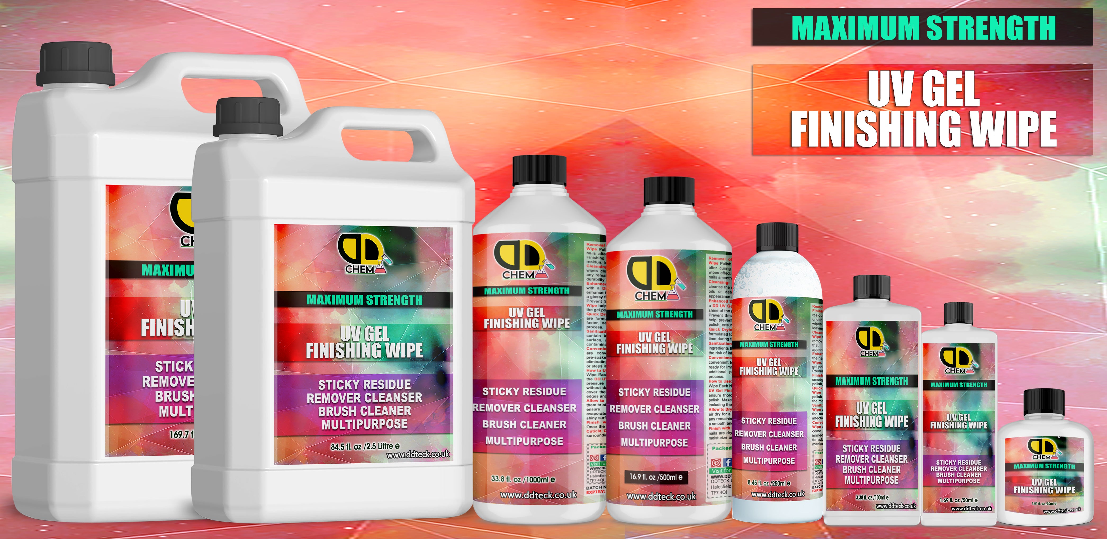 UV Gel Finishing Wipe - Maximum Strength Sticky Residue Remover & Cleanser