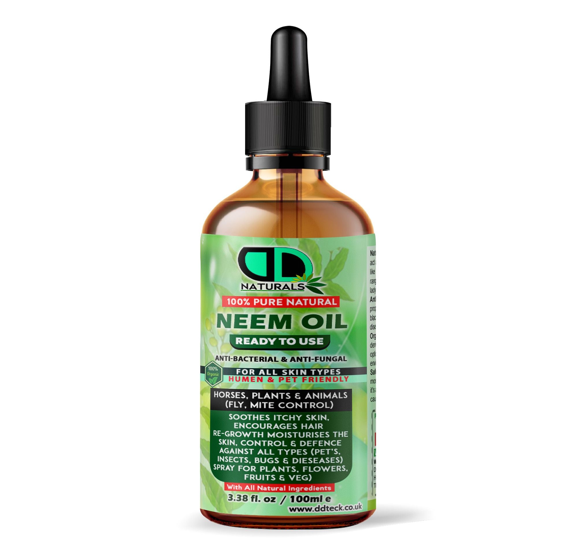 Neem Oil Spray (Ready to Use) | 100% Organic, Non-Toxic Protection for Plants, Pets, Skin & Hair