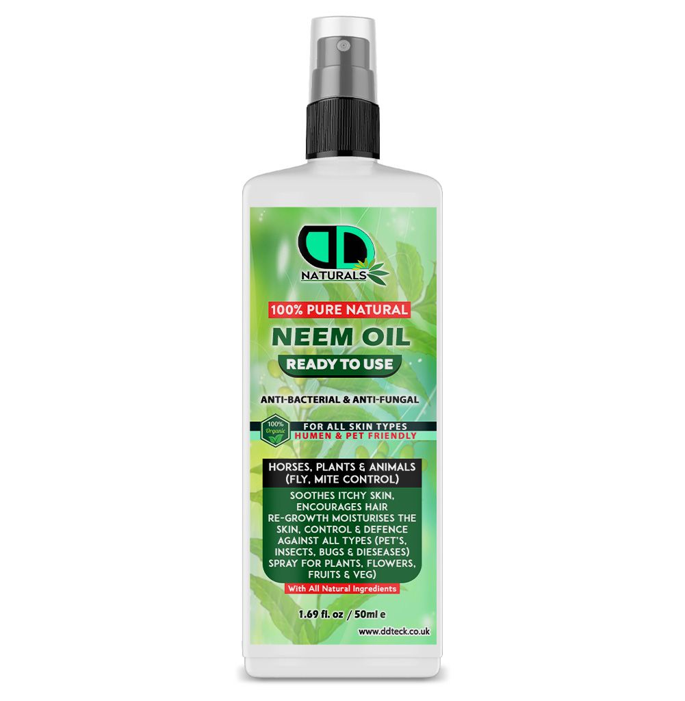 Neem Oil Spray (Ready to Use) | 100% Organic, Non-Toxic Protection for Plants, Pets, Skin & Hair