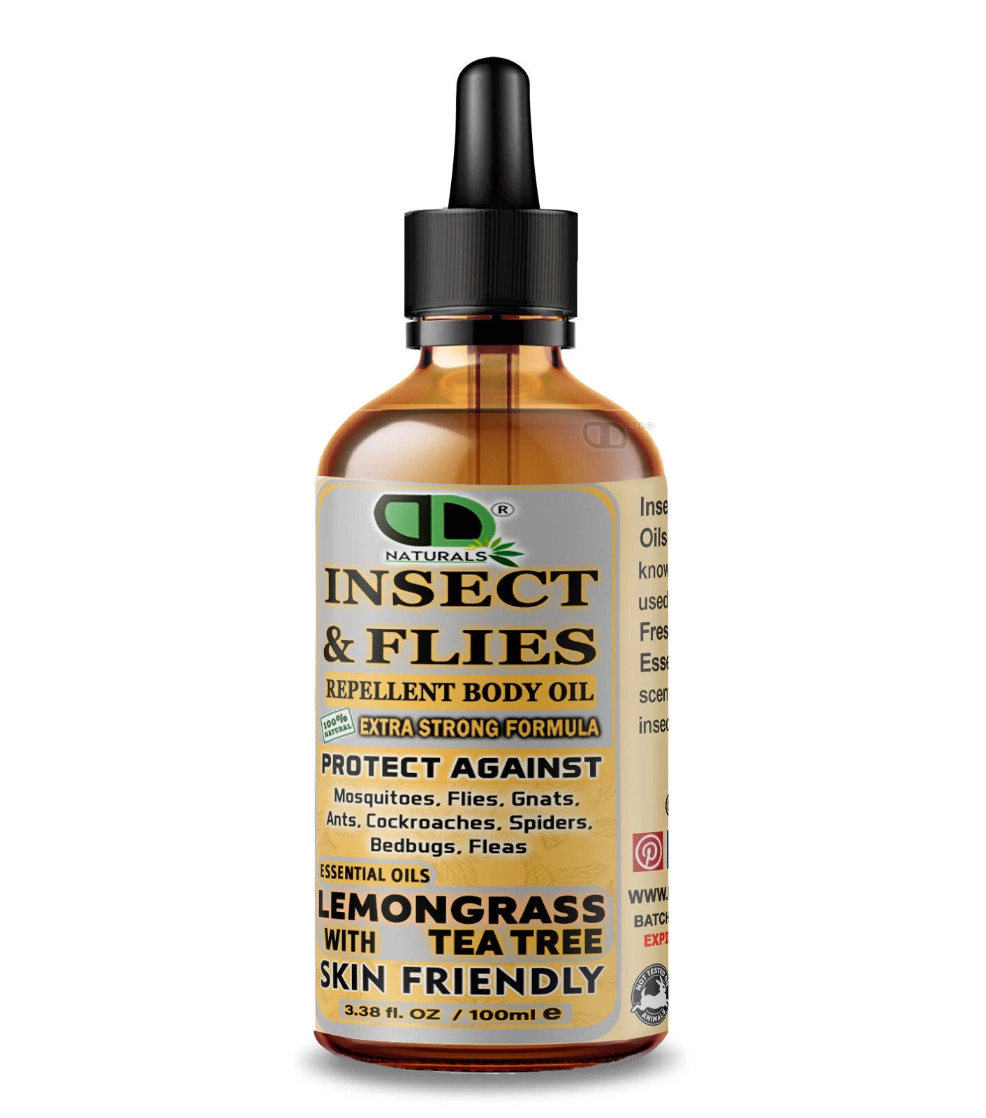 Natural Insect Repellent Oil | Tea Tree & Lemongrass Essential Oil Blend