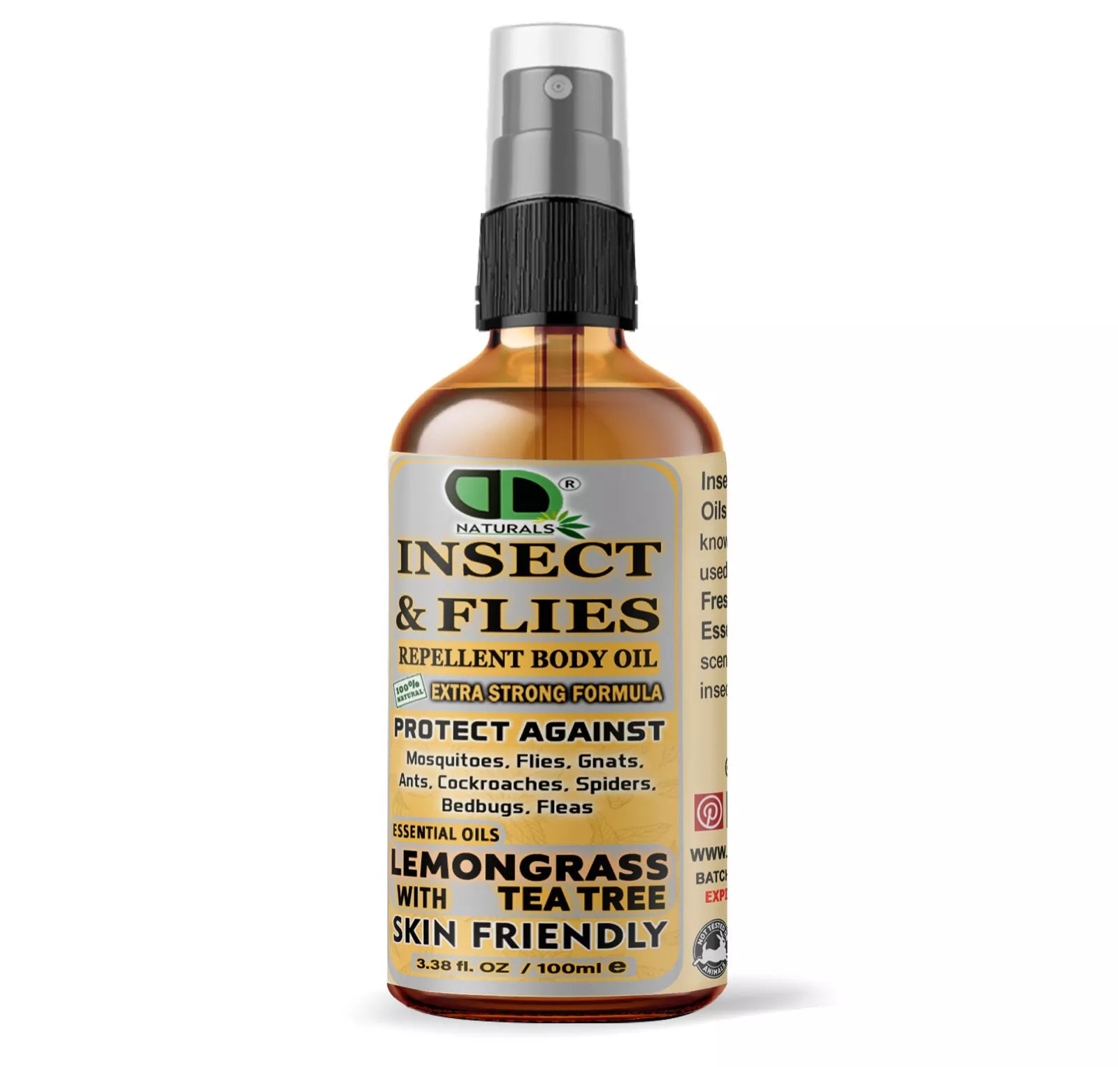 Natural Insect Repellent Oil | Tea Tree & Lemongrass Essential Oil Blend