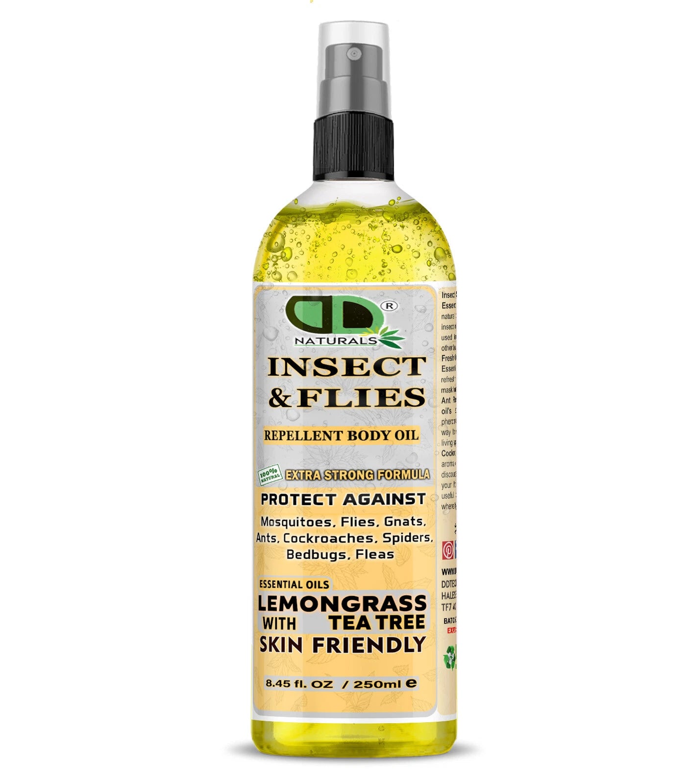 Natural Insect Repellent Oil | Tea Tree & Lemongrass Essential Oil Blend