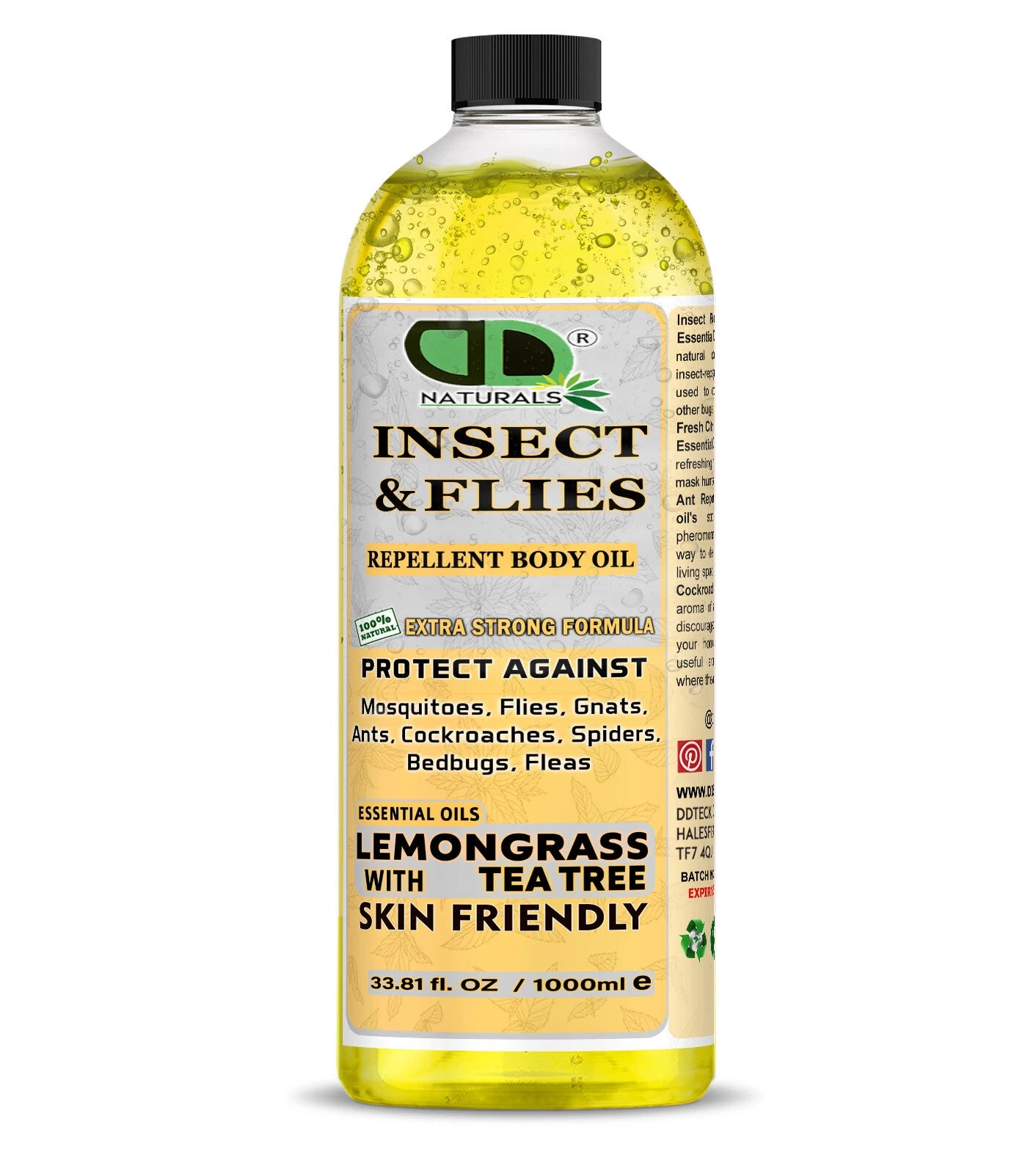 Natural Insect Repellent Oil | Tea Tree & Lemongrass Essential Oil Blend