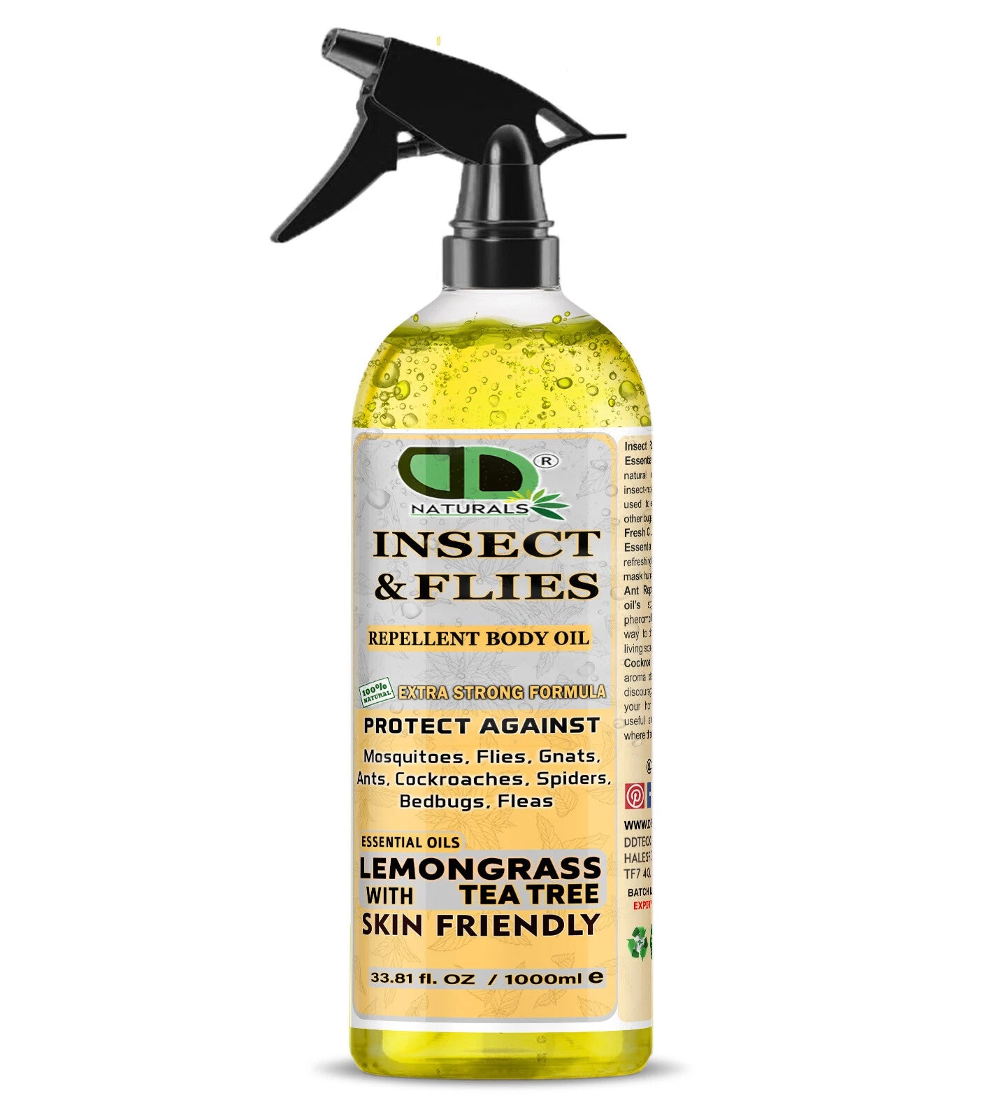 Natural Insect Repellent Oil | Tea Tree & Lemongrass Essential Oil Blend