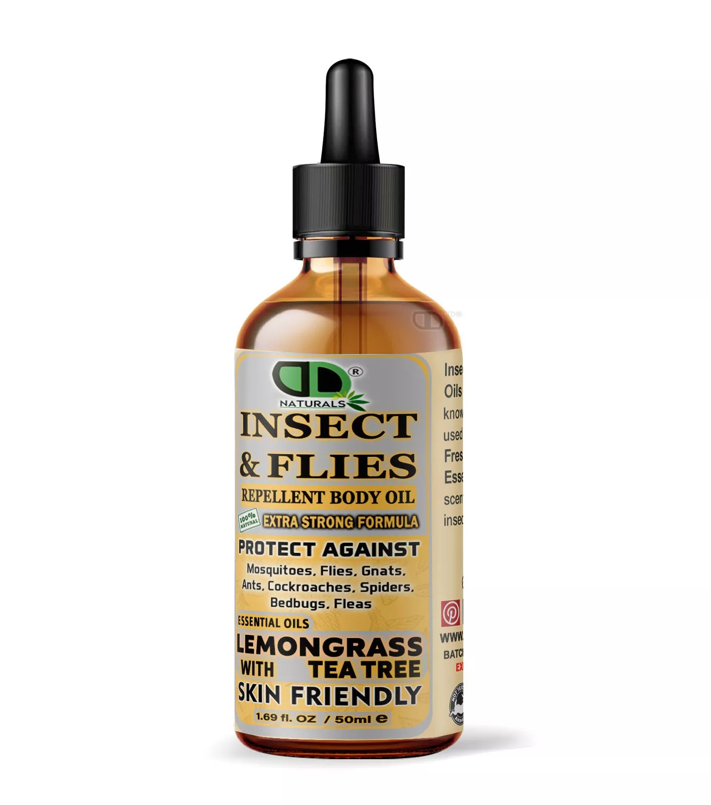 Natural Insect Repellent Oil | Tea Tree & Lemongrass Essential Oil Blend