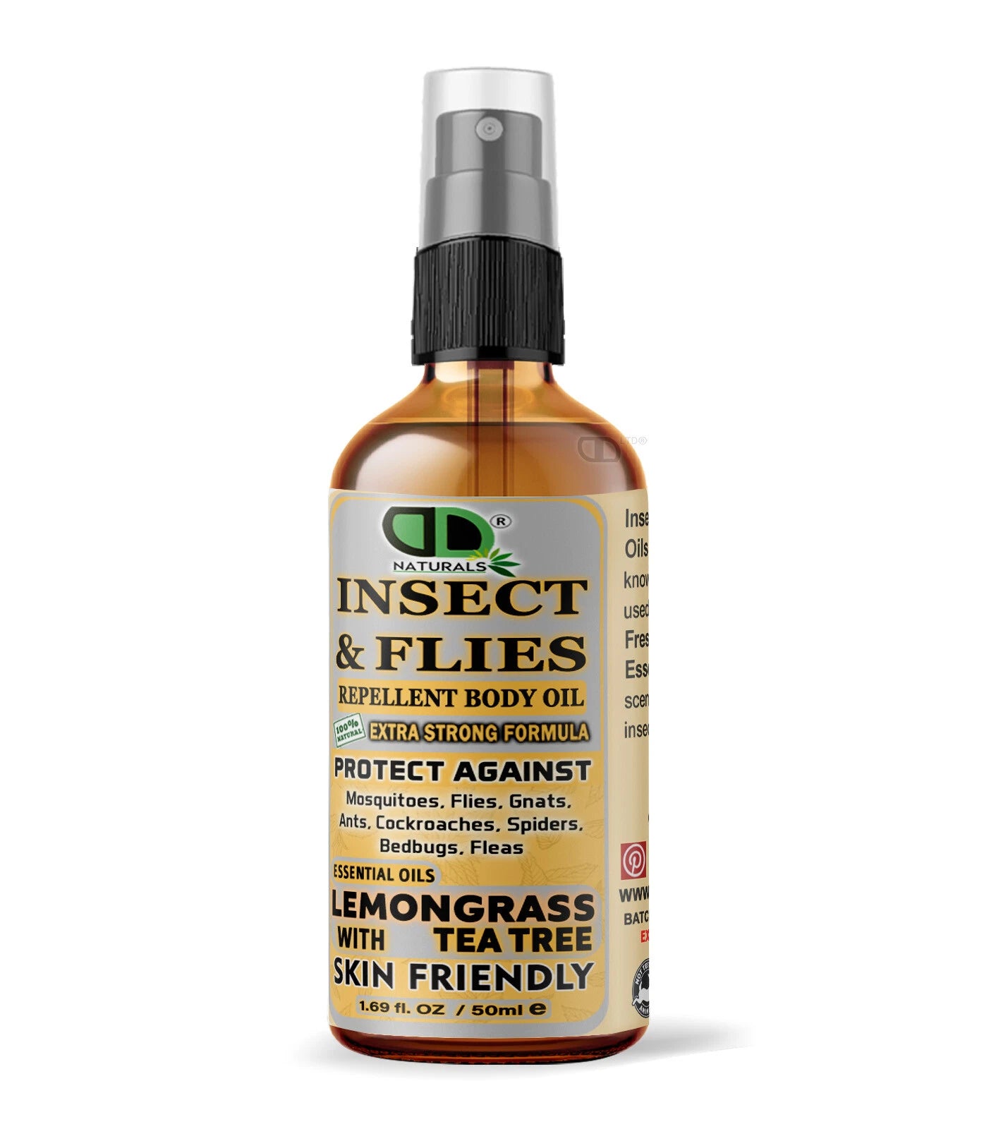 Natural Insect Repellent Oil | Tea Tree & Lemongrass Essential Oil Blend